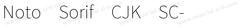 Noto Sorif CJK SC字体转换